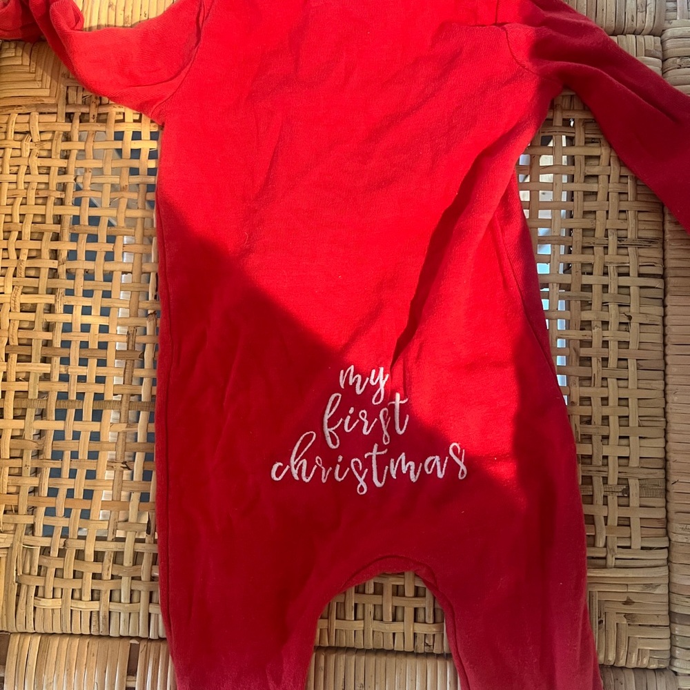 Pottery Barn Kids Red Baby Onesie